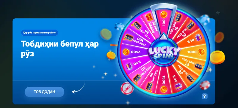 Пешниҳоди чархи бахти MostBet барои бозигарони тоҷик