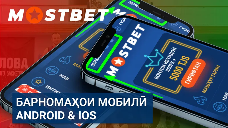 Барномаҳои мобилӣ ва версияи мобилии Mostbet барои Android ва iOS.