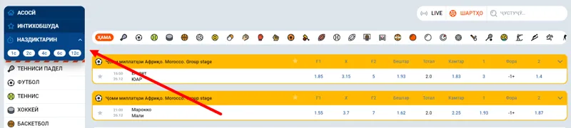 Чорабиниҳои варзишии дарпешистода барои шартгузорӣ дар вебсайти букмекерии MostBet